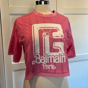 Balmain x Barbie Cropped Tee (Rare Style, Never Worn!)
